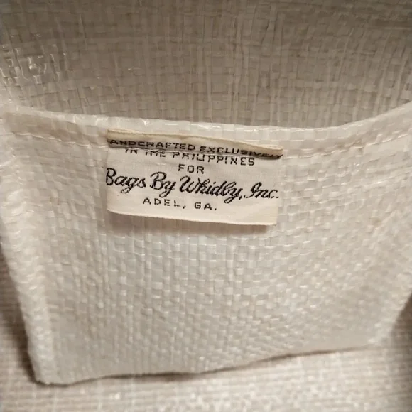 Vintage Floral Embroidered Raffia & Wooden Barrel Bag ~ Bags By Whidby Inc. - Picture 3 of 14